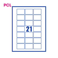 PCL Labels PCL5437 54x37mm 21 Labels per Sheet