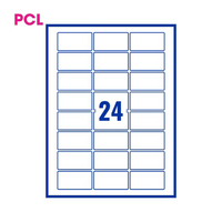 PCL Labels PCL6233 62x33mm 24 Labels per Sheet