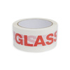 White Glass Handle With Care Printed Polypropylene Solvent Packing Tape 50mm x 66m Box of 36 Rolls