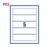 PCL Labels PCL19050OW 50x190mm 5 Labels per Sheet