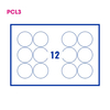 PCL3 Labels 76 76mm 12 Labels per Sheet