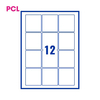 PCL Labels PCL6368OW 68x62mm 12 Labels per Sheet