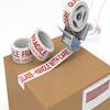White Fragile Printed Polypropylene Acrylic Low Noise Packing Tape 48mm x 66m Box of 36 Rolls